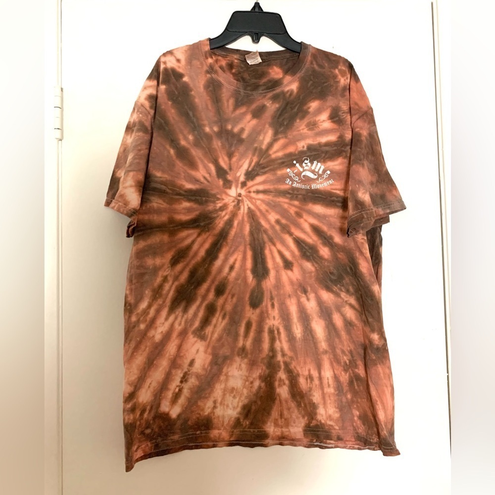 Vintage Fruit of the Loom Tie Dye Skull An Artistic Movement T-Shirt Tee Top L - Picture 2 of 10